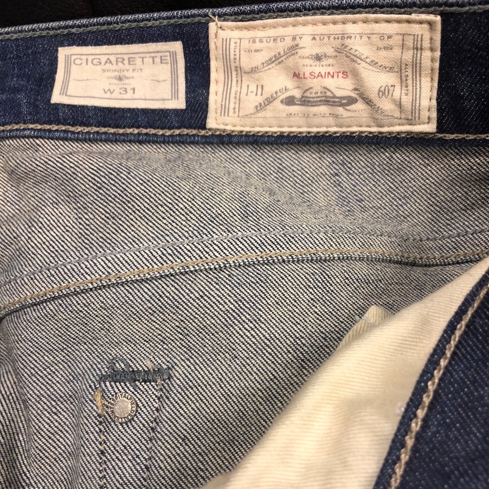 All Saints Denim Cigarette. Worn once. - Picture 1 of 3